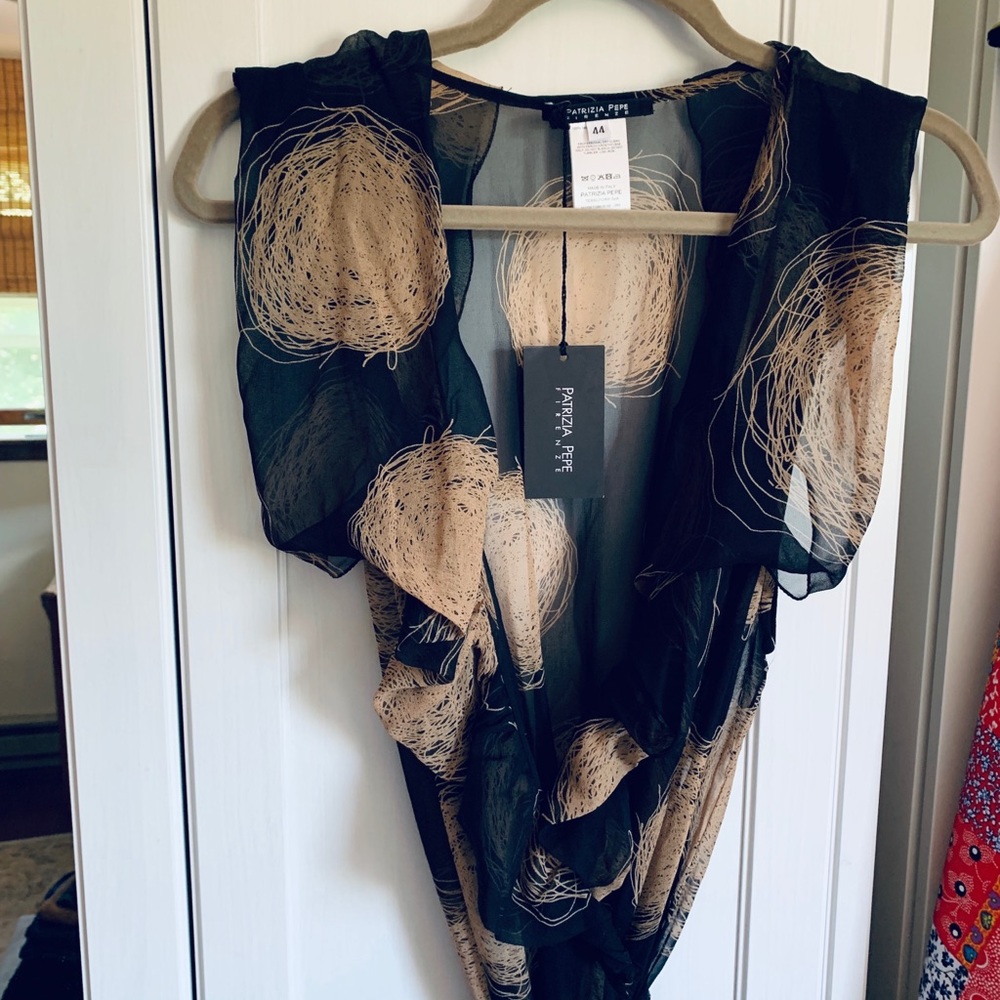 Patrizia Pepe Silk wrap dress.